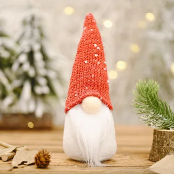 Nye Paillet Hat Skov Gamle Mand Dukke Ornamenter Jul Forsyninger Ansigtsløse Dukke 2020 Bløde Dukker Fordel Home Decor Nytår Gaver