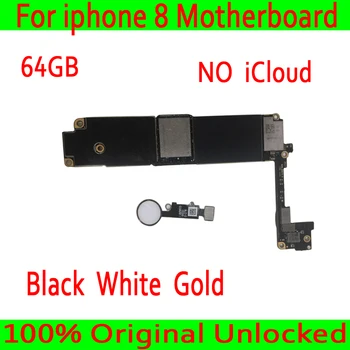 Oprindelige 64GB til iphone 8 4.7 tommer Bundkort Ulåst Logic boards til iphone 8 Mobiltelefon Bundkort med Touch-ID