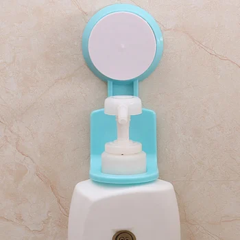 Praktiske Badeværelse Shampoo, Shower Gel, Flaskeholder Vægmonteret Stå Sugekop Hængende Super Sucker Krog Hylder Bøjle