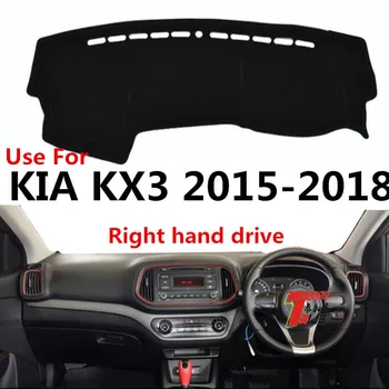 Taijs Bilens Instrumentbræt Dække Dashmat for KIA KX3 2016 2017 2018 2019 2020 højrestyret Højt Niveau Polyester Fibre