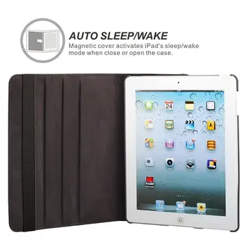 Til iPad Mini Tilfælde 360 Grader Roterende PU Læder Flip Case Cover For iPad Mini 2 3 Stå Tilfælde Smarte Tablet Cover Søvn Vågner
