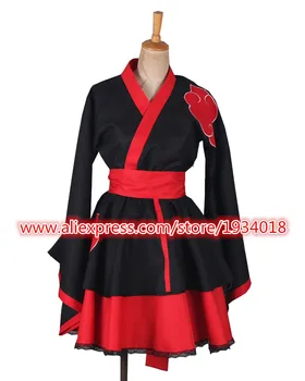 Tilpassede Naruto Uzumaki Naruto Cosplay Kostume Lolita Tøj, der Passer Uchiha Sasuke Kimono Kjole Lolita Kjole til Kvinder