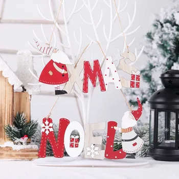 Træ-Hængende Brev-Kort Santa Claus Jul Dekoration Vedhæng Smykker