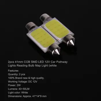 VODOOL 2stk Bil Læsning Lys COB SMD Pærer 12V Bilbatterier LED Nummerplade, baglygte Led Para Automobile Lamper Tilbehør