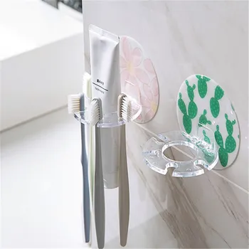 1 STK Plast tandbørsteholder Tandpasta Storage Rack-Disc Multi-kort tandbørsteholder Badeværelse Arrangør Tilbehør Værktøjer