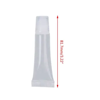 10stk/Set Genopfyldning Plast Lip Gloss Balm DIY Klart Presse Bløde Rør Flaske