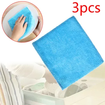 1PC Bambus Fiber Anti-fedt Vaskning Håndklæde Køkken Vask Pad Skål Klude Klud