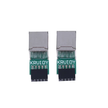1pc Indre Bundkort 9pin Til 2-Port USB 2.0 EN Kvindelig Adapter Omformer PCB Board
