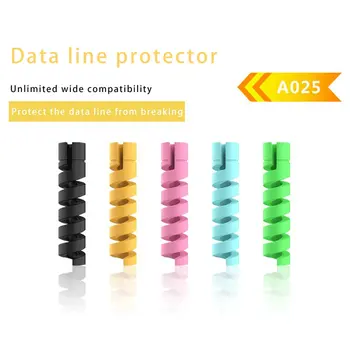 2/10stk/masse Spiral Kabel Protector Data Line Silikone Spolen Winder Beskyttende Iphone, USB-Opladning Øretelefon Case Cover