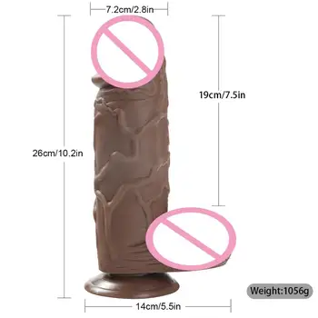 26*7.2 cm Enorme Hest Dildo Strap on Gigant Penis med sugekop Anal Butt Plug Sex Legetøj til Kvinder Store Pik Kvindelige Masturbator