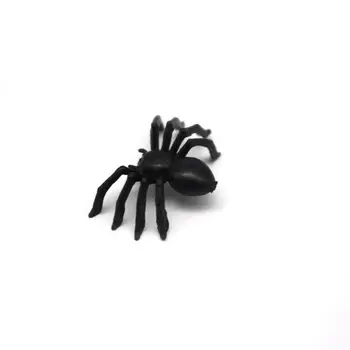 50x Plast Sort Spider Trick Toy Halloween Haunted House Prop Indretning