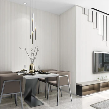 Beibehang nye, Moderne minimalistisk, Nordisk luksus ins vind ren farve 3D stribet tapet soveværelse, stue, spisestue baggrund