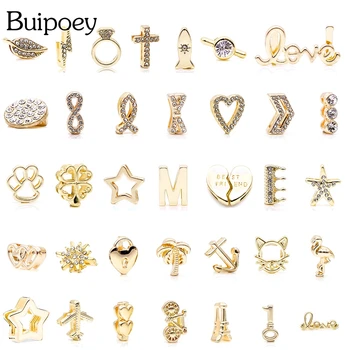Buipoey 10mm Golden Beaded Charme Passer Originale Mærker Rustfrit Stål Mesh Armbånd Til Kvinder Dreng Piger DIY Armbånd Smykker