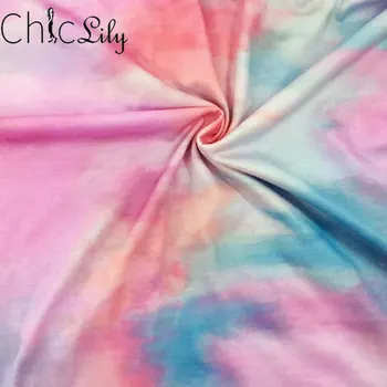 Chiclily Tie Dye Trykt Hætteklædte Sweatershirt Flerfarvet Afslappet Langærmet Kvindelige Løs Pullover Hoodie Oversize Toppe