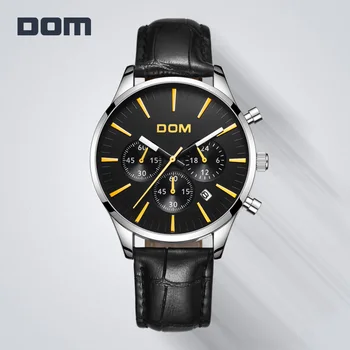 DOM 2019 Mode Mænds Sport Watch Mænd Analog Quartz Ure Vandtæt Militære Multifunktion Armbåndsure til Mænd Ur M-635