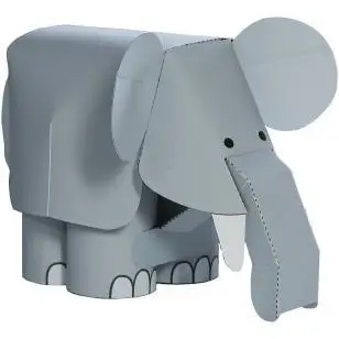 Elefant-3D Papir Model DIY Tegnefilm Tre-dimensionelle Dyr Papir Skimmel Børnehave Håndlavet Børns Uddannelsesmæssige Legetøj Model