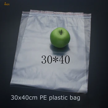 Emballage Taske Gennemsigtig Plast Pe 30x40cm 50stk Size Tøj Emballage Zipper Lock Genbruge Gratis