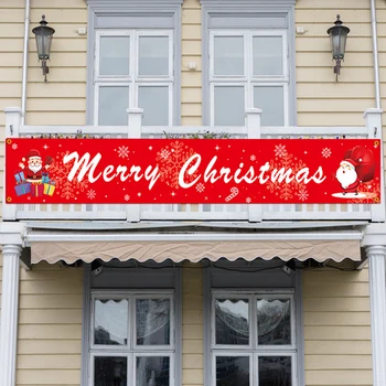 Glædelig Jul Banner Stor Xmas Tegn Juledekorationer Stor Xmas Hus Hjem Offentlig Part Indretning
