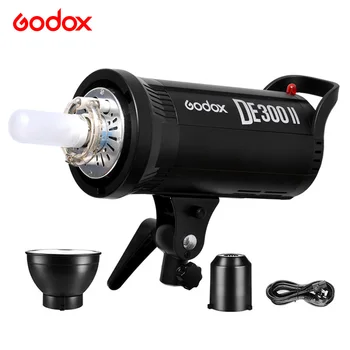Godox DE300II 300W 300Ws Studio Flash Lys GN65 Strobe Lampe Hoved Belysning Fotografering Bowens Mount Studio Flash