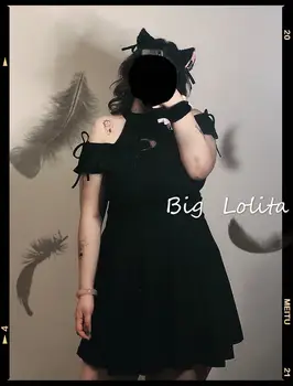 Gotisk palads søde prinsesse lolita kjole vintage falbala stor størrelse stor størrelse L-3XL høj talje victoriansk kjole cosplay