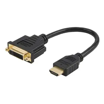 HDMI til DVI Kabel -, Bi-Directional HDMI han til DVI 24+1) Female Adapter, 1080P DVI til HDMI Conveter, 3D, 0,15 M Black