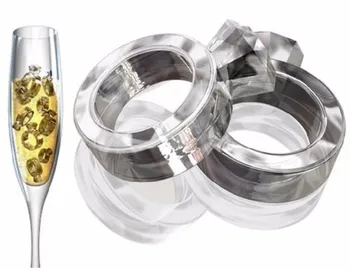 HEARTMOVE 1pc 3D-Diamond Ring Silikone Chokolade Fondant Bryllup Cupcake Budding Udsmykning Værktøjer Bagning Ware form Til Køkken