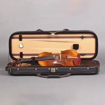 Høj Kvalitet 4/4 Fuld Størrelse Rektangel Violin Tilfældet Med Hygrometer Oxford Violino Sag