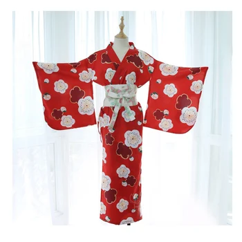 Japan Style Sovende Kåbe Sæt Kvindelige Cherry Blossom Trykt 1 Kåbe+1 Linning+1 G-Streng Hvem Er Hånd Sexet Undertøj Sovende Kjole