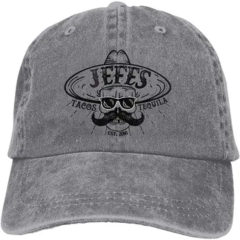 Jefes Tacos Tequila Unisex Bløde Casquette Cap Vintage Justerbar Baseball Caps