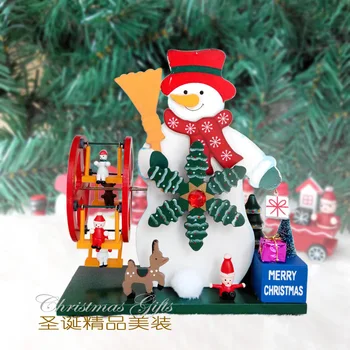 Julepynt træ-music box Santa snemanden music box dekoration