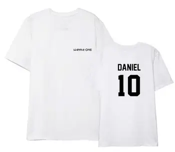 Kpop ønsker en memeber navn udskrivning, sort/hvid kortærmet t-shirt til sommeren unisex elskere o-neck t-shirt top tees