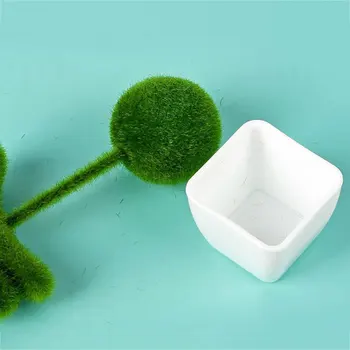 Kunstig KÆRLIGHED Bonsai Simulering Blomst Dejlige Rigtige Touch-Grøn Hvid Plast Houseware Husstand Have Falske Plante Håndlavet