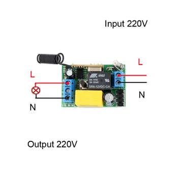 Loftsbelysning LED Strips Pære Fjernbetjeningen Skifter AC220V Modtager Input / Output-Wall Panel Sender Sticky Smart Home SPØRGE
