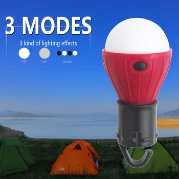 Mini Bærbare Nødsituation Camping Telt Blødt Lys Offentlig Hængning SOS 3 LED Lanters Pære Fiskeri Lanterne Vandring Energibesparende Lampe