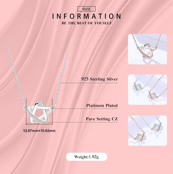 Modian Hot Salg 1005 925 Sterling Silver 3D Stjerner Mode Halskæde Vedhæng Til Kvinder 2019 Sød Kæde Sølv Smykker Bijoux