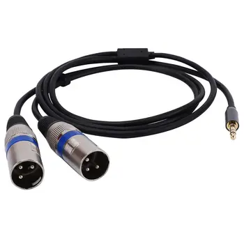 Multi-Funktion o Kabel-3.5/6,35 mm Male Jack til Dobbelt XLR han-XLR-Jack Kabel forlængerkabel 6.35/3,5 mm 3M