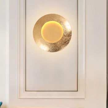 Nordisk Postmoderne Luksus Guld Folie LED væglampe Wall Sconces Lys i Soveværelset, sengelampe, Væg Kunst, Indretning lamper