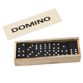 Ny, Sjov Og yrelsen Standard Domino Spil, Spille Sæt Med Trækasse Pædagogiske Børn, Legetøj Til Børn, Voksen Fest, Fødselsdag Gaver