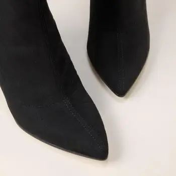 Perixir Pegede ankel syning slangeskind 2020 ruskind korte støvler, damesko med høje hæle trykt støvler 35-42