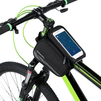 Roswheel Cykling Cykel vandafvisende Top Tube Taske Cykel Forreste Ramme Dual Cykeltasker med Aftagelig Telefon Taske