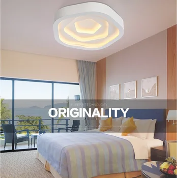 Smedejern akryl blomster LED loft lampe kreative stue, soveværelse, studie lampe Office business loftsbelysning 110-240V