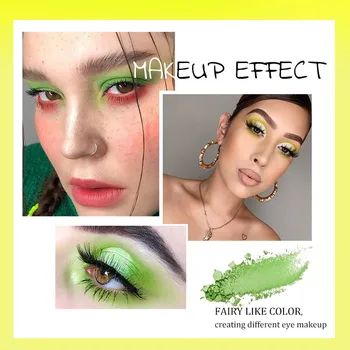 Vandtæt Øjenskygge Luminous Shimmer Grønne Paillet Eyeshadow Palette Anbefale Varig Lysere Hud Farve