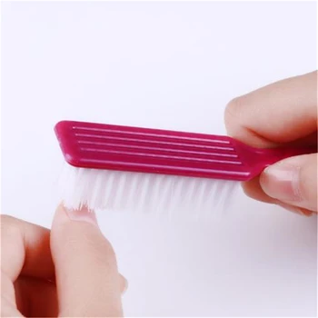 1 stk Plast Rengøring af Hårde Skrubbe Børste Dust Remover Manicure Søm Pleje, Tilbehør til Nail Art Værktøj