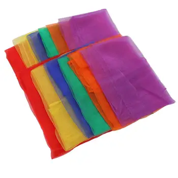 12pcs Multi-Farve Børnehave Performance Dans Tørklæde Bærbare Candy Farve Dans Tørklæder Tørklæder Vis Parasol Maske Holdbar