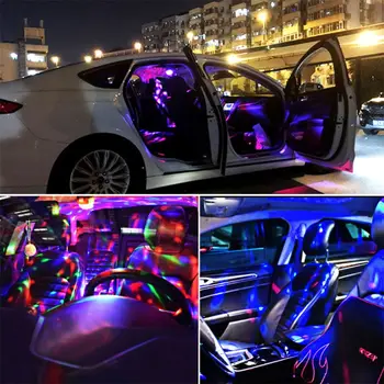 1Pc Auto Bil Disco DJ Scene Belysning LED RGB Crystal Ball Lampe Pære til at Lyse Bolden Laser Projektor Lampe Party
