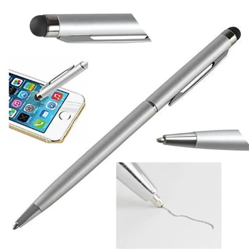 1stk Fin spids Pennen Kapacitiv Touch Skærm Microfiber Stylus Touch Pen Til ipad, iphone, pc, 2 i 1 Touch Screen Stylus
