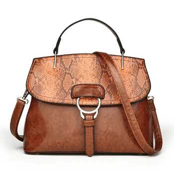 2019 Luksus Serpentine Læder Håndtasker, Kvinder Tasker Designer Brand Berømte Kvindelige Tote Tasker Sac a Main Ladeis Hånd Bag Crossbody