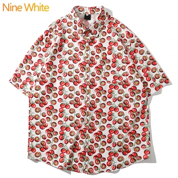 2020 hip-hop-shirt street style mænds Hawaii-skjorte plast mønster oprindelige sommer strand shirt kort ærme ny