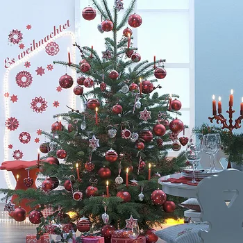 24pcs 3cm Jul Bold Glitter juletræ Hængende Ornament Guld Sølv Røde Kugler Nye År Part Hjem Xmas Udsmykning Gaver