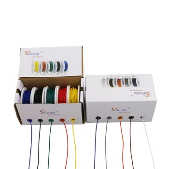 50 m UL 1007 26AWG 5 farve Mix box 1 box 2 pakke Elektrisk Ledning Kabel-Line Flyselskab Kobber PCB Wire